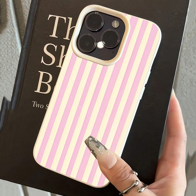 Proste różowe pionowe paski z  – Phone Cases Xr Iphone recenzja i cena